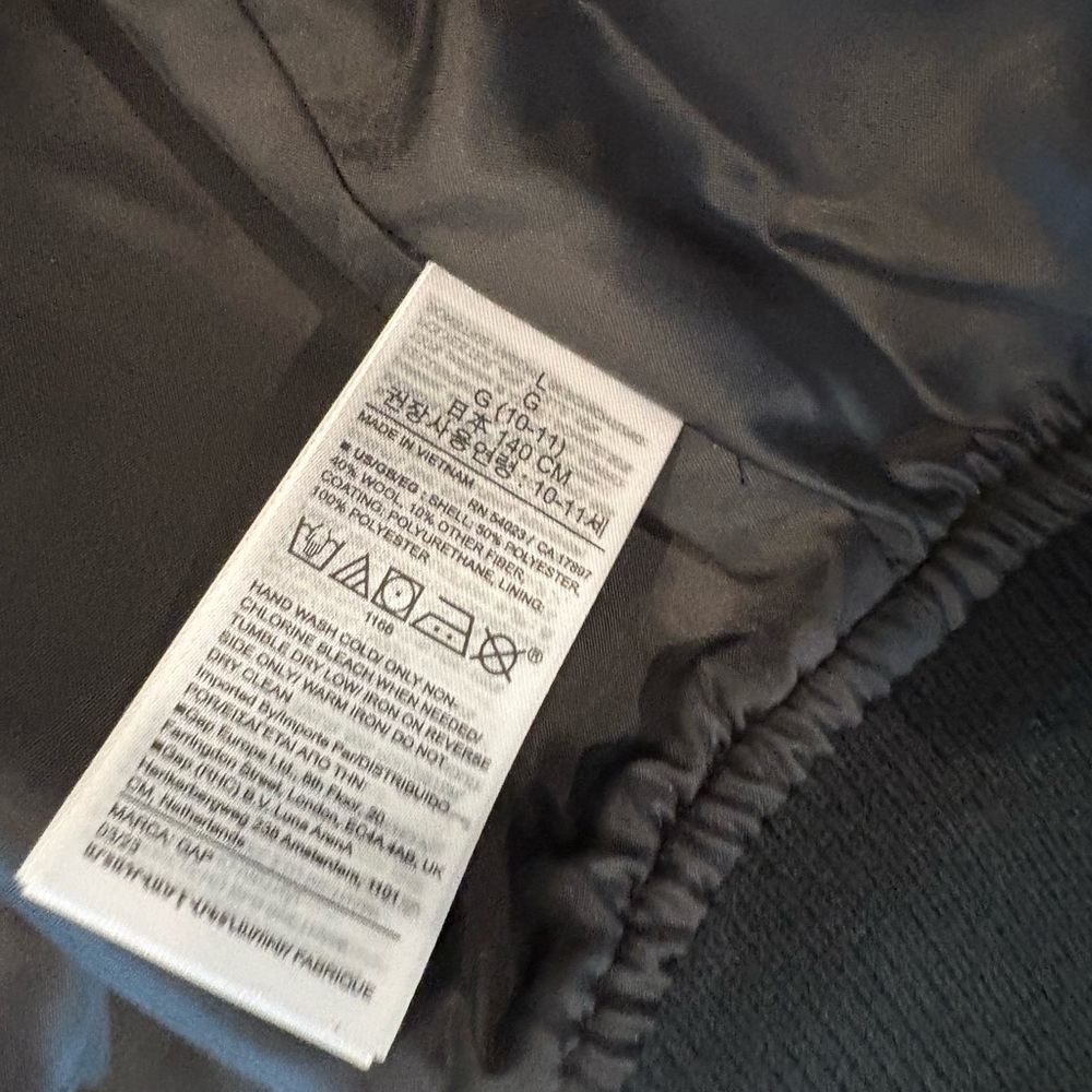 GAP Black Varsity Jacket with White Details NEW  WITH TAG - Picture 4 of 4